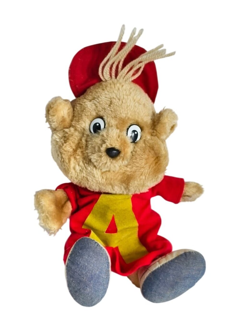 Vtg Alvin And The Chipmunks Plush Toy 1983 Stuffed Animal Red Outfit 8" CBS Toys